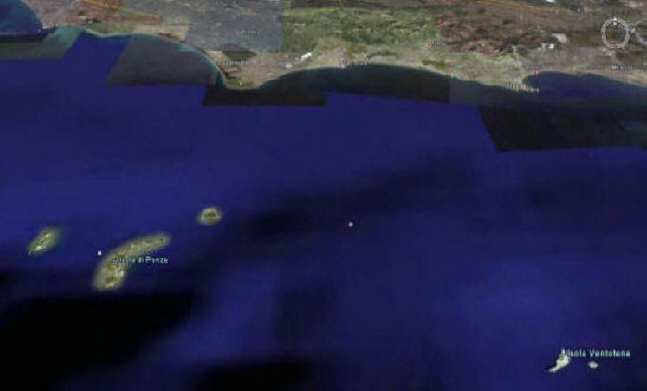 immagine sattellitare charter vela ponza circemed.it